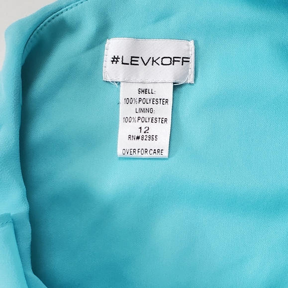 LEVKOFF Aqua Blue One Shoulder Floor-Length Bridesmaid/Prom Dress. Size … - Picture 12 of 14